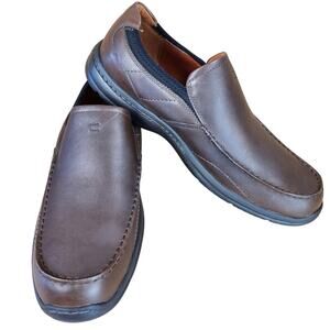 Clarks Men's Niland Energy Slip-On Loafers US Size 15 Brown Leather